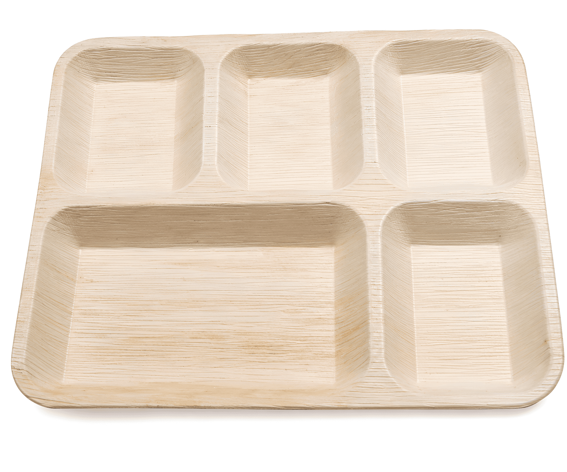 Areca Leaf Product — Areca Leaf 5-Compartment Tray