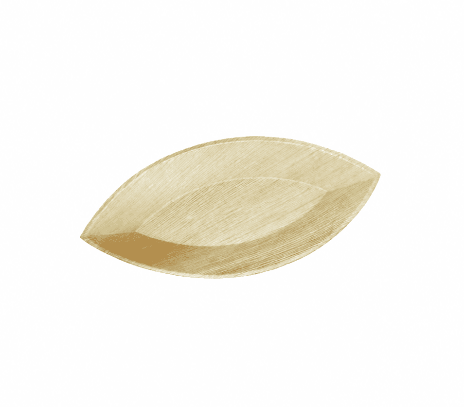Areca Leaf Product — Areca Leaf Boat Shape Bowl